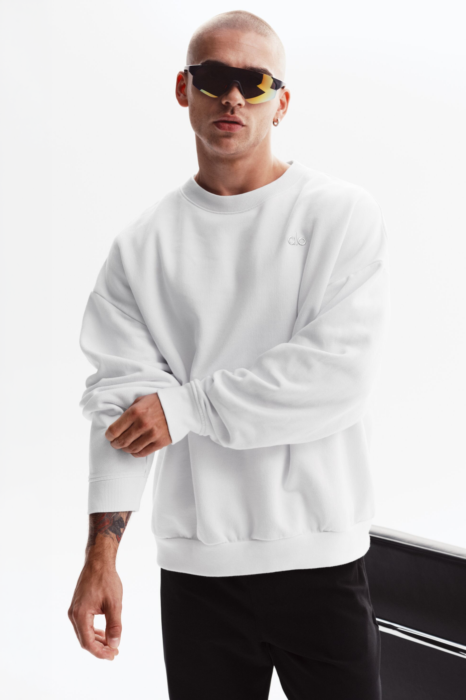 Accolade Crew Neck Pullover - White Man