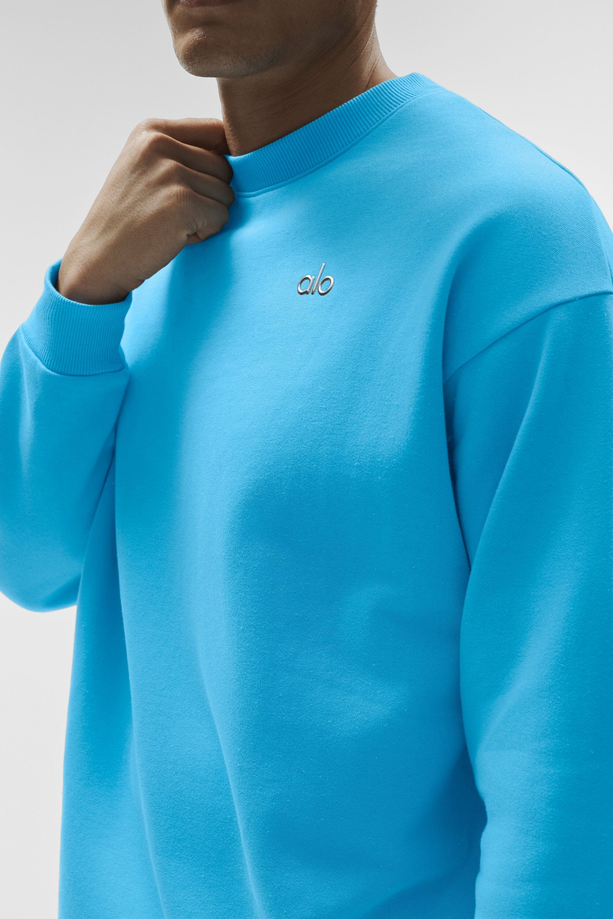 Accolade Crew Neck Pullover - Azure Blue Man