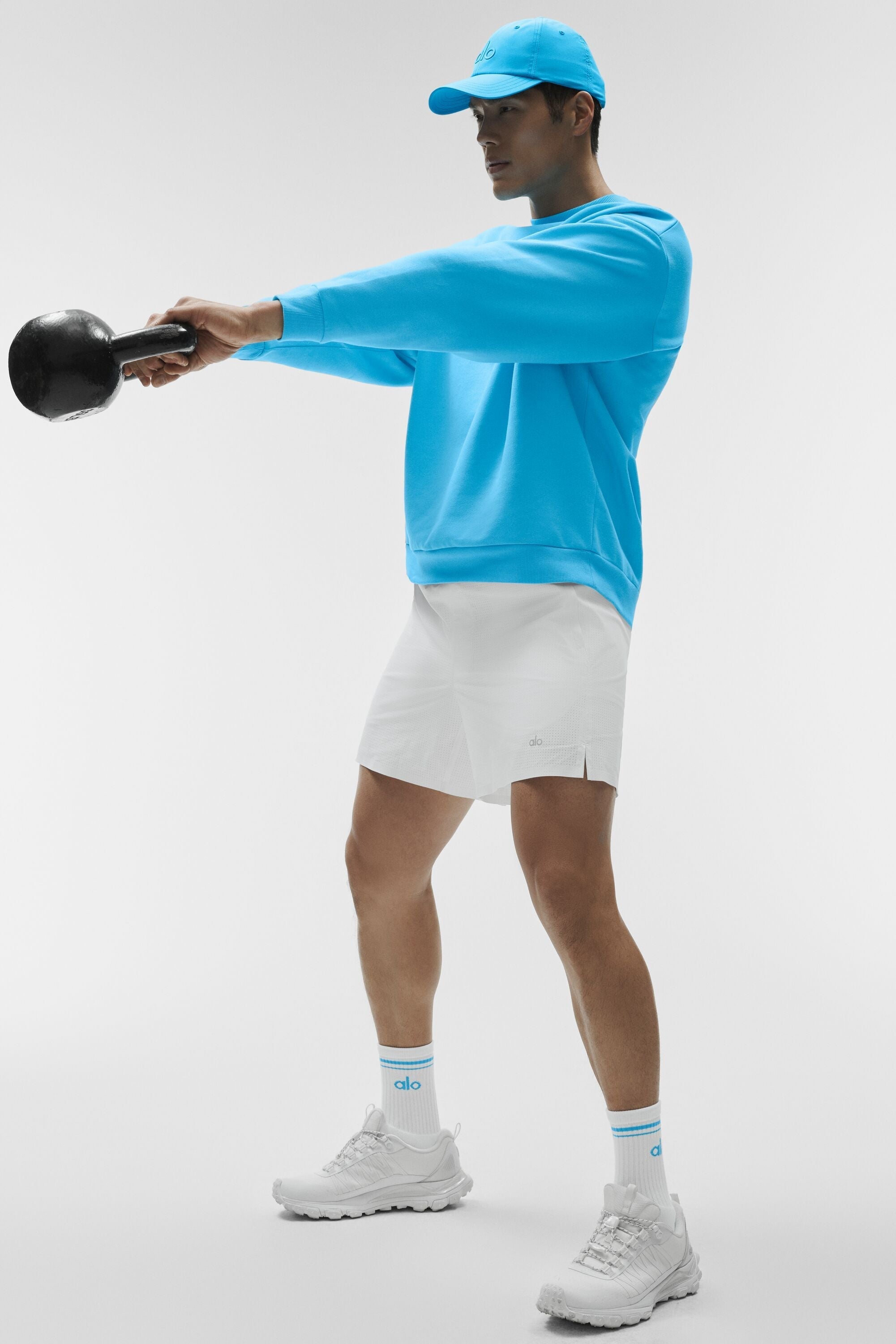 Accolade Crew Neck Pullover - Azure Blue Man