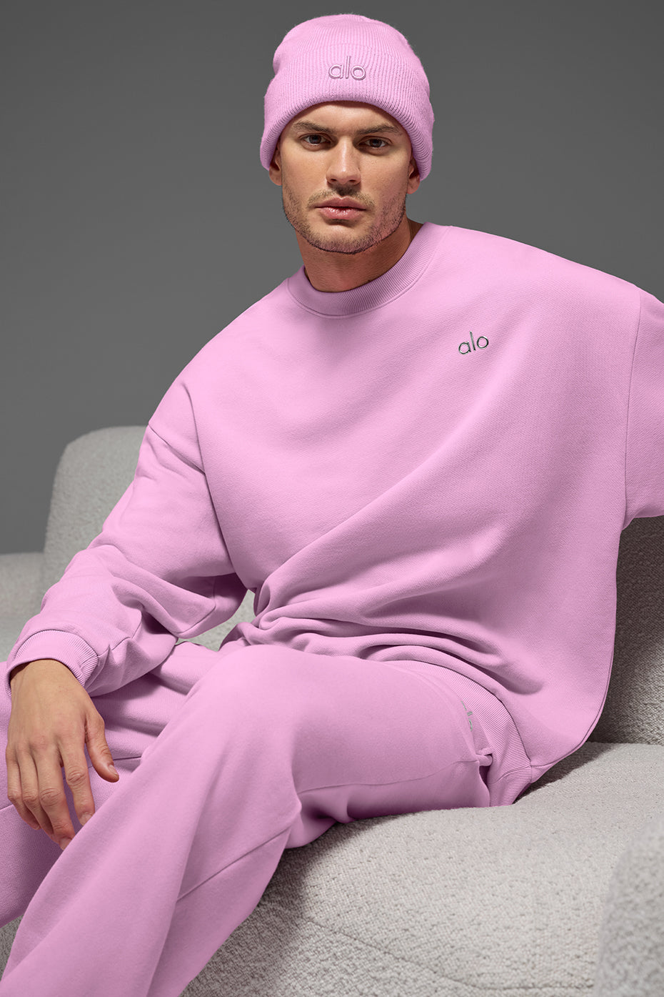 Accolade Crew Neck Pullover - Candy Heart  Pink Man