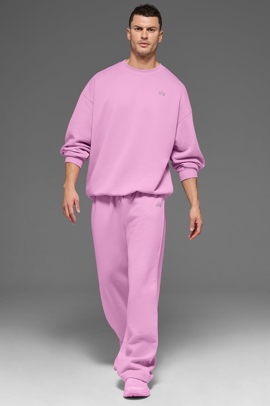Accolade Crew Neck Pullover - Candy Heart  Pink Man