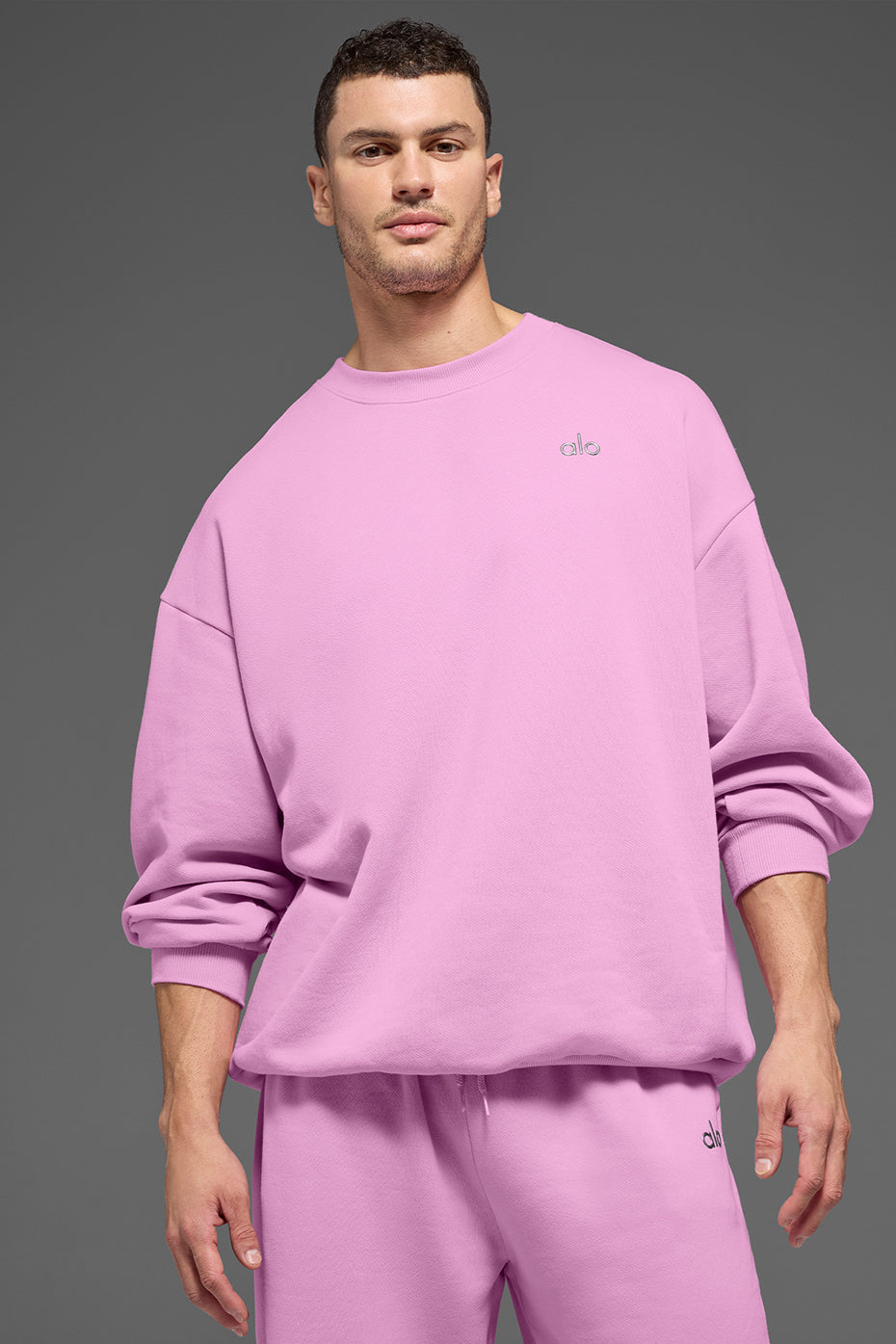 Accolade Crew Neck Pullover - Candy Heart  Pink Man