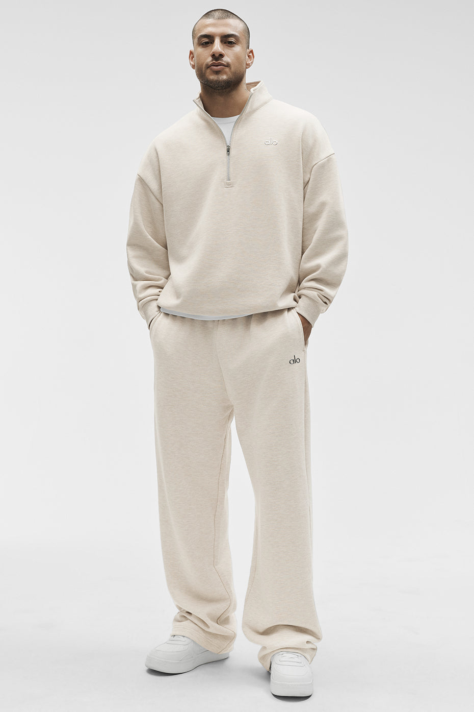 Accolade 1/4 Zip Pullover - Oatmeal Heather Man