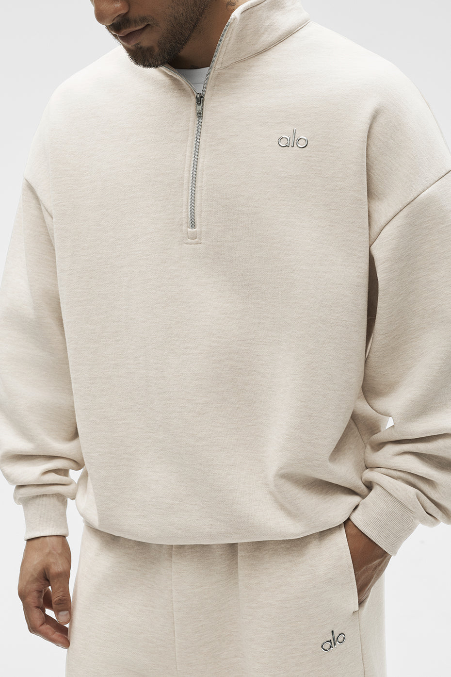 Accolade 1/4 Zip Pullover - Oatmeal Heather Man
