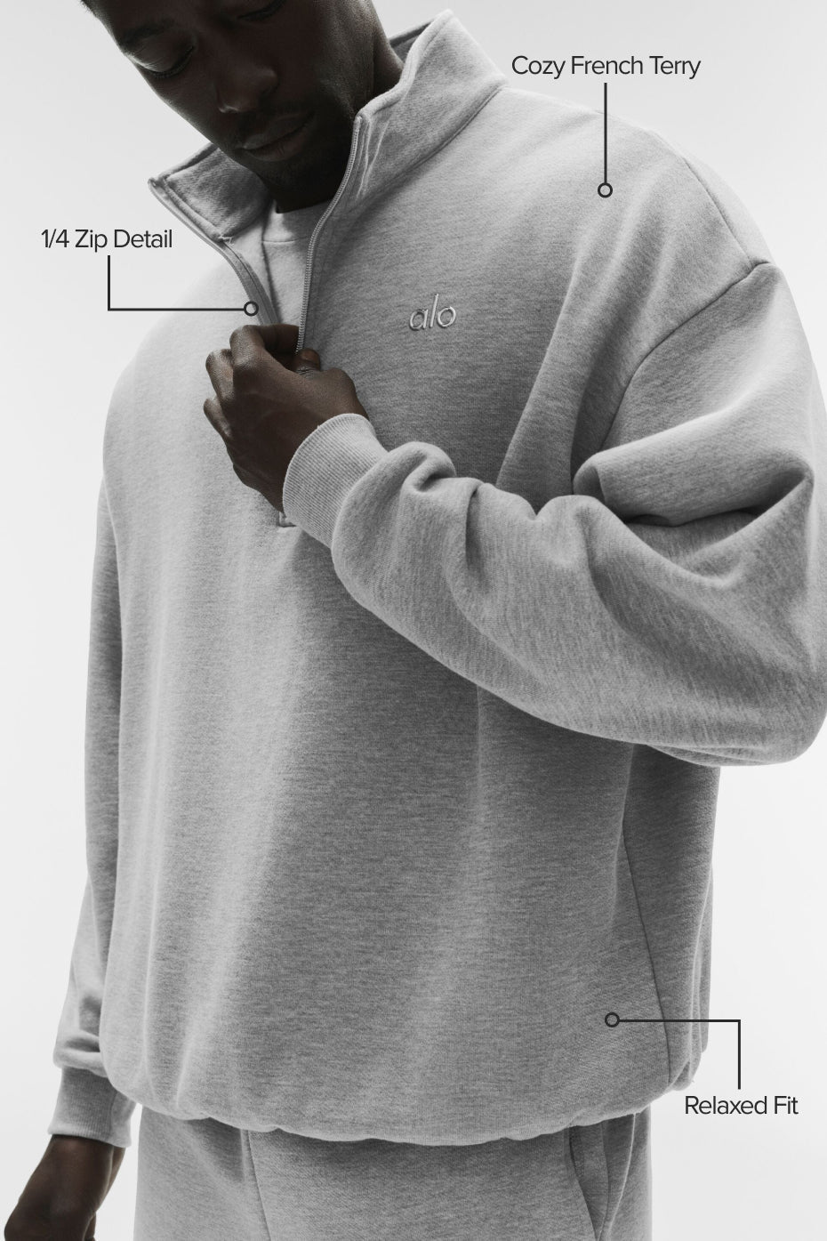 Accolade 1/4 Zip Pullover - Athletic Heather Grey Man